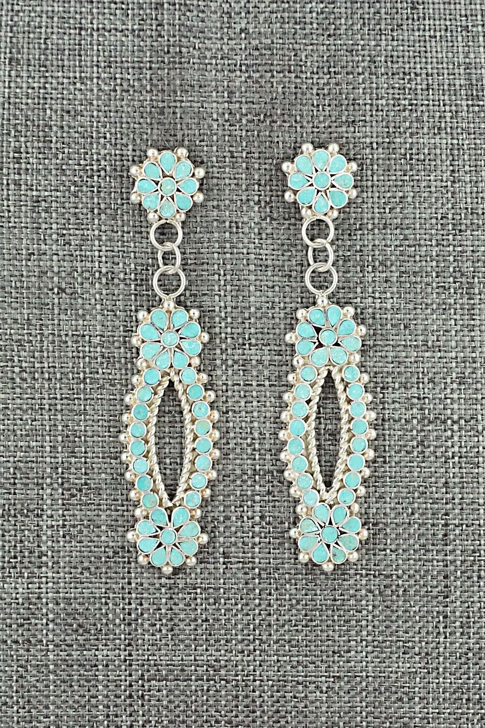 Turquoise & Sterling Silver Earrings - Michelle Peina