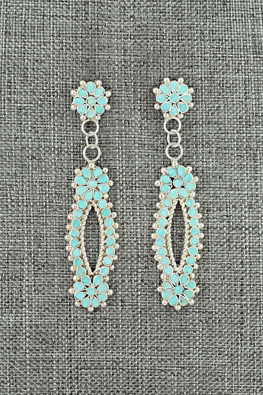 Turquoise & Sterling Silver Earrings - Michelle Peina