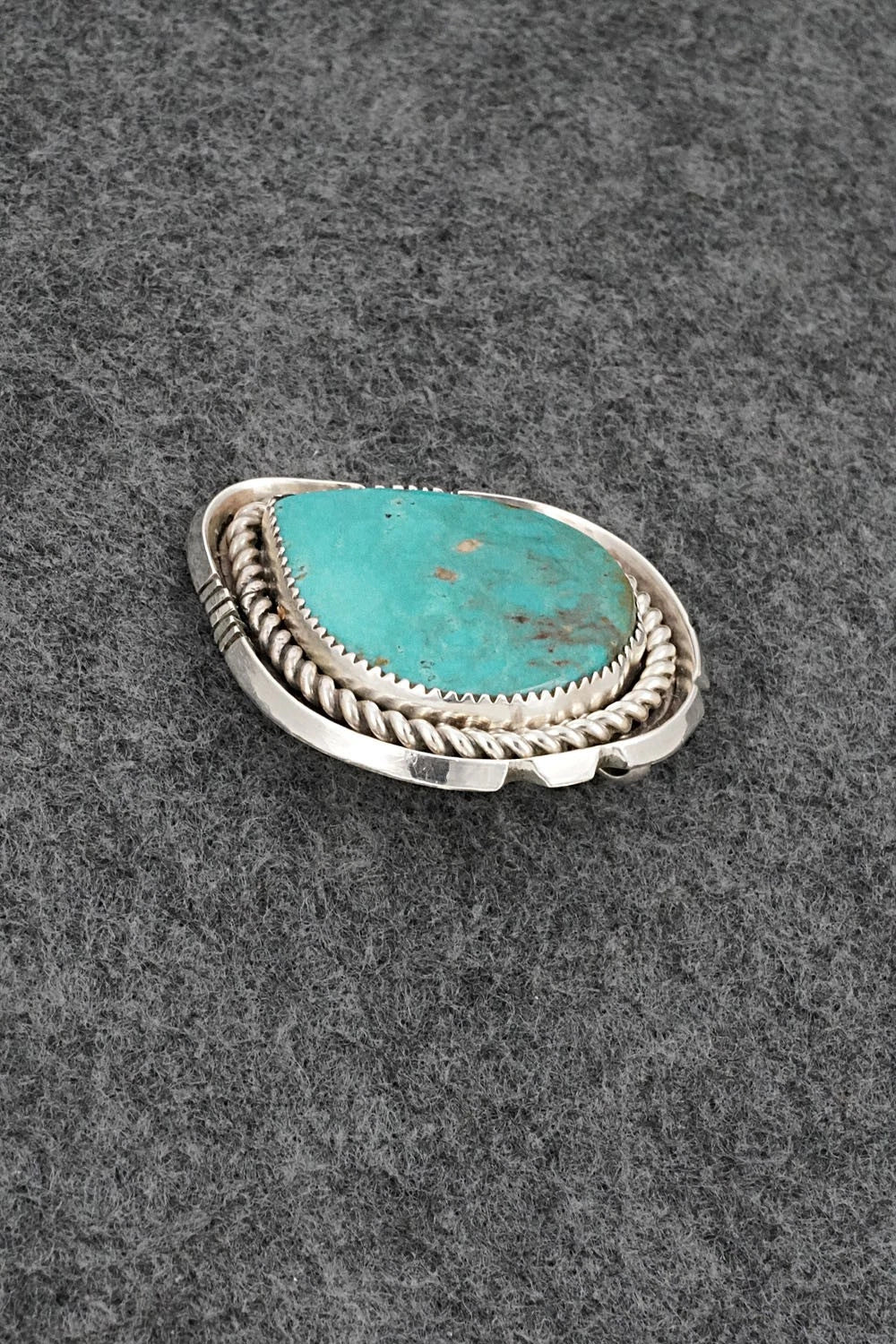 Turquoise & Sterling Silver Pendant - Eunise Wilson