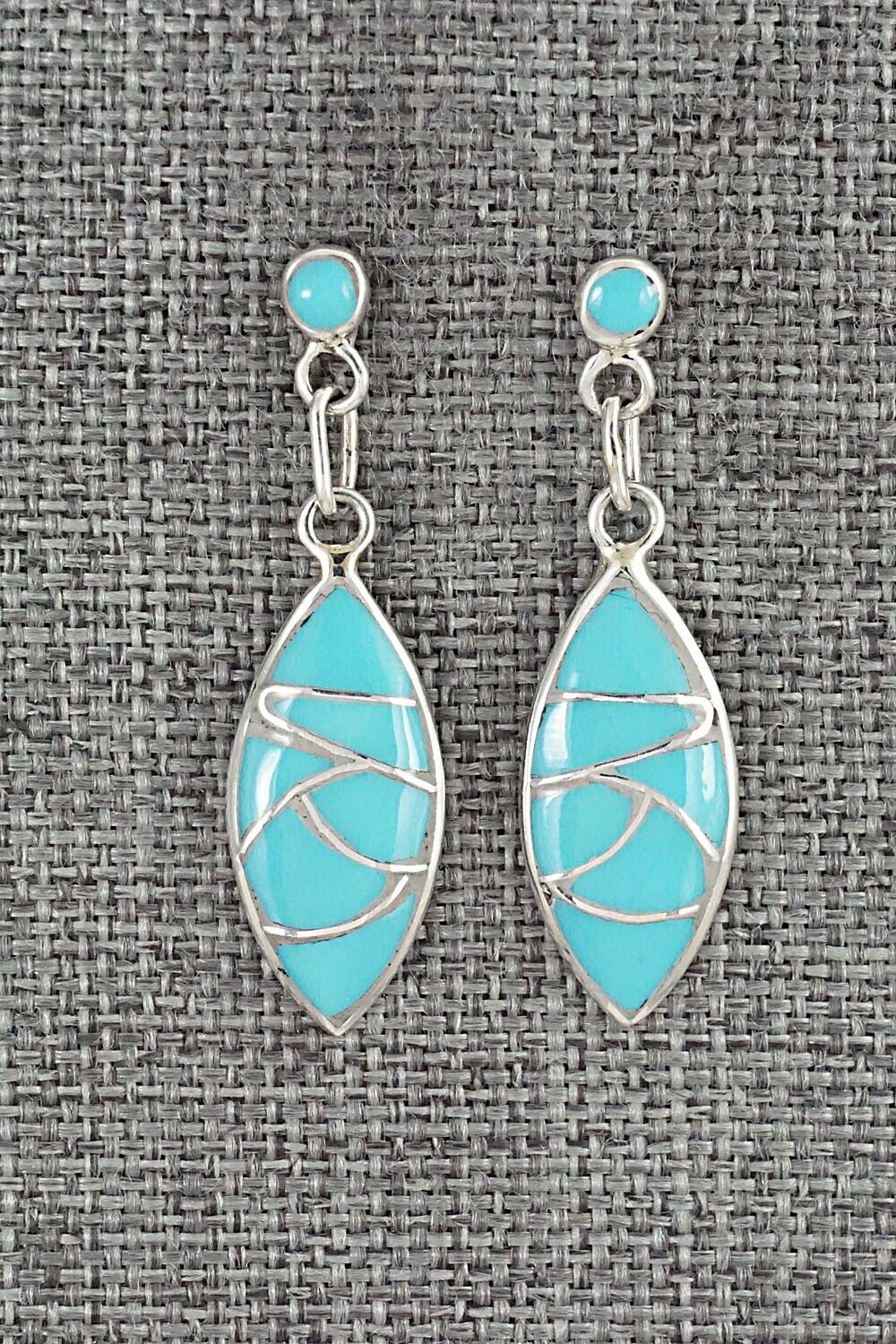 Turquoise & Sterling Silver Earrings - Orena Leekya