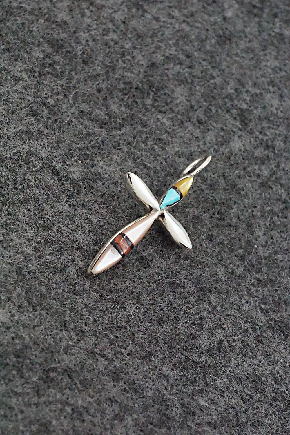 Multi-Stone & Sterling Silver Pendant - Lynette Bowannie