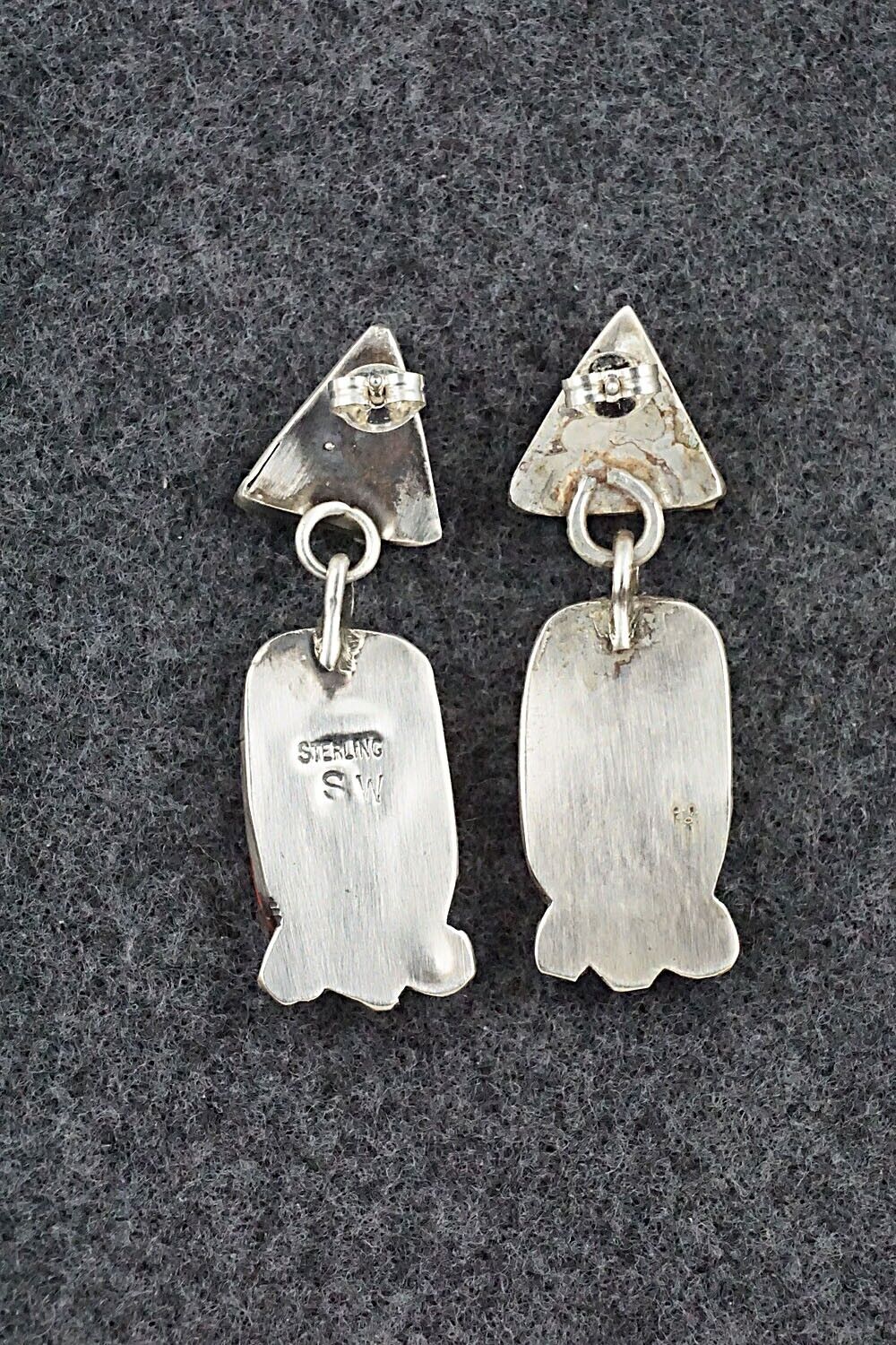 Spiny Oyster & Sterling Silver Earrings - Selina Warner