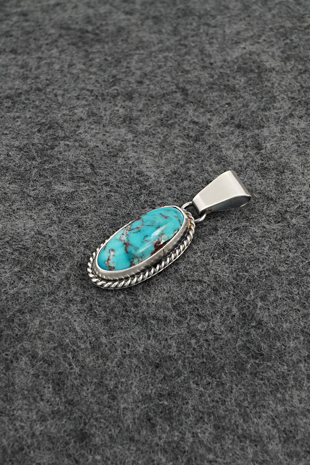 Turquoise & Sterling Silver Pendant - Rena Begay