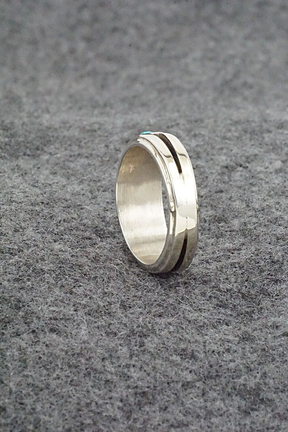 Turquoise & Sterling Silver Inlay Ring - Wilbert Muskett Jr. - Size 6
