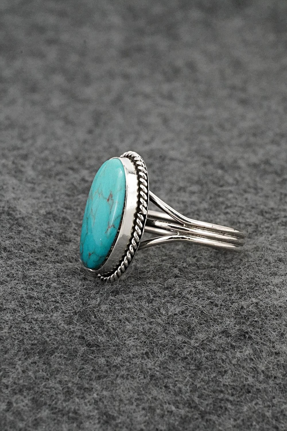 Turquoise & Sterling Silver Ring - Rena Begay - Size 9