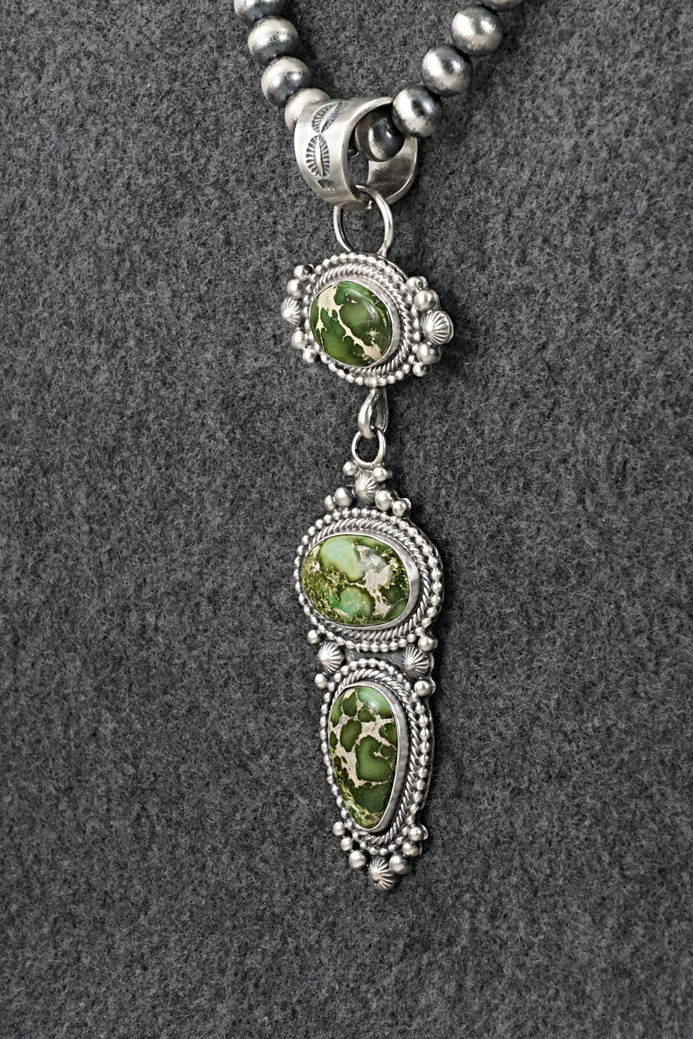 Turquoise & Sterling Silver Necklace - Tom Lewis