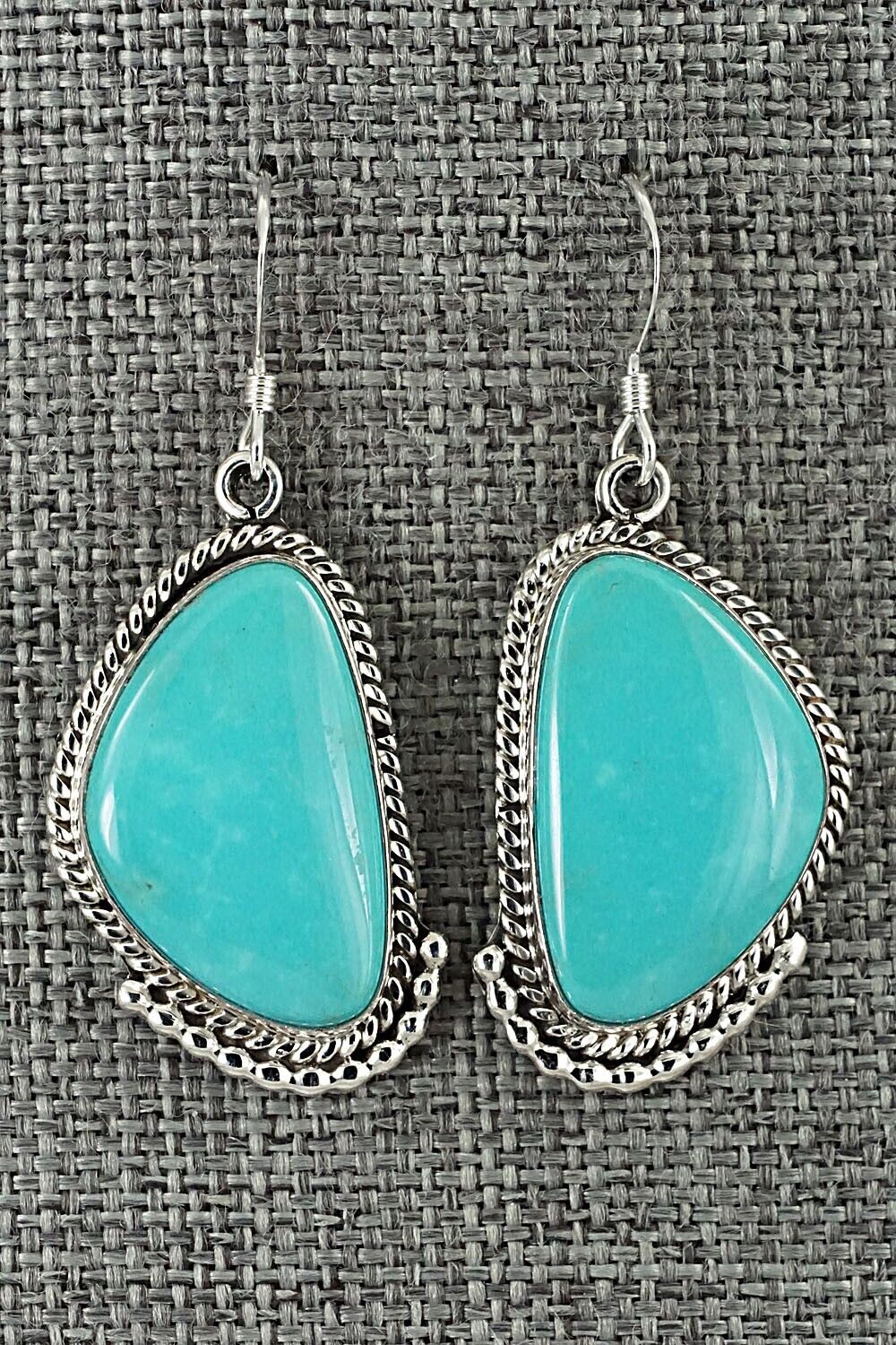 Turquoise & Sterling Silver Earrings - Verley Betone