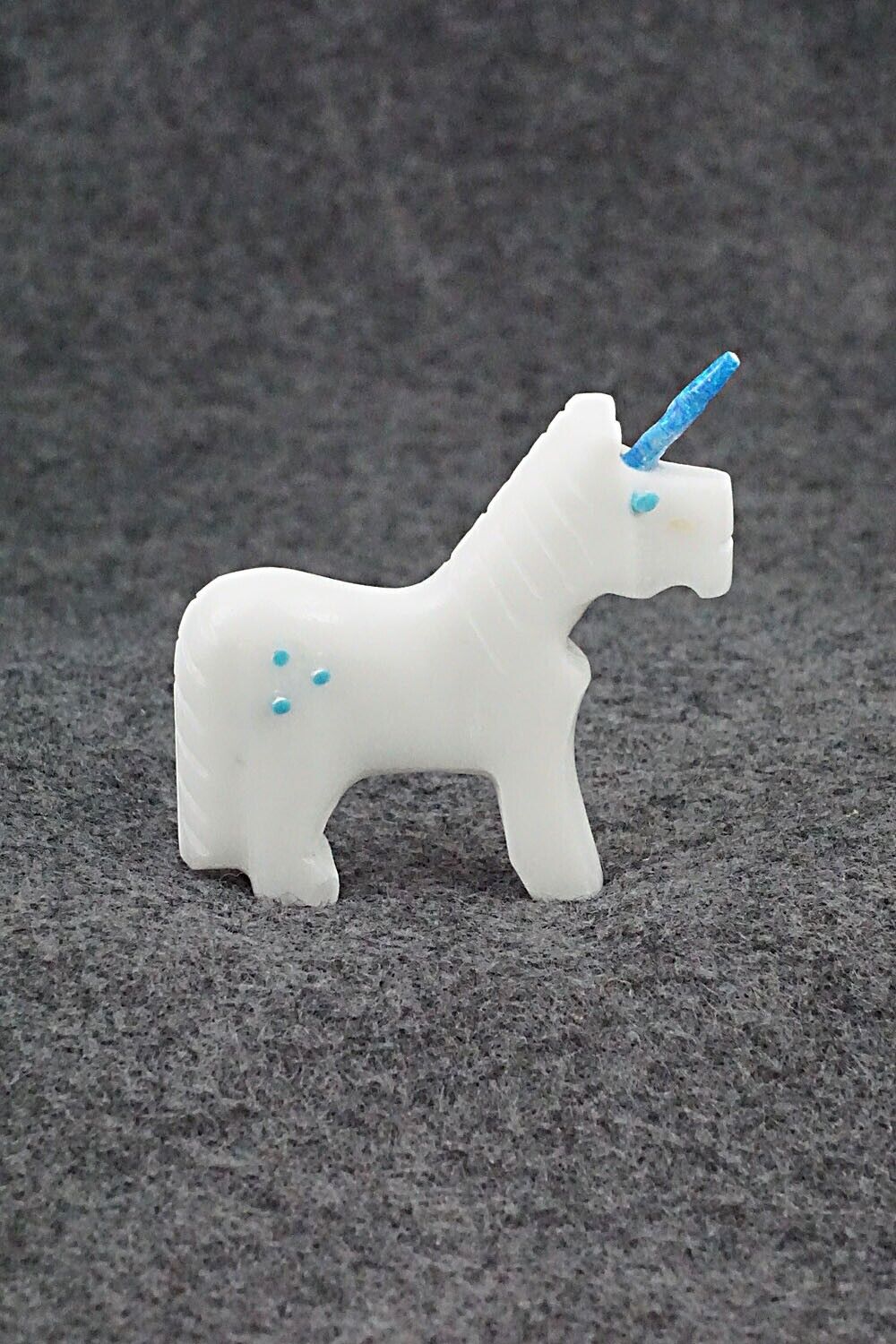 Unicorn Horse Zuni Fetish Carving - Todd Etsate
