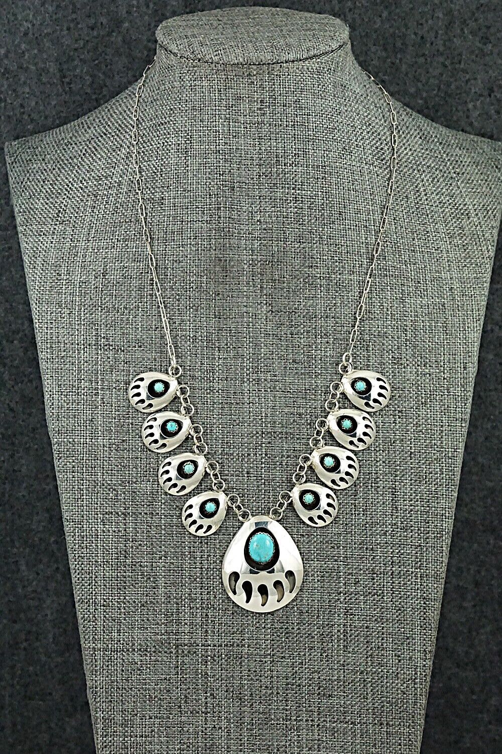 Turquoise & Sterling Silver Necklace - Leroy Parker