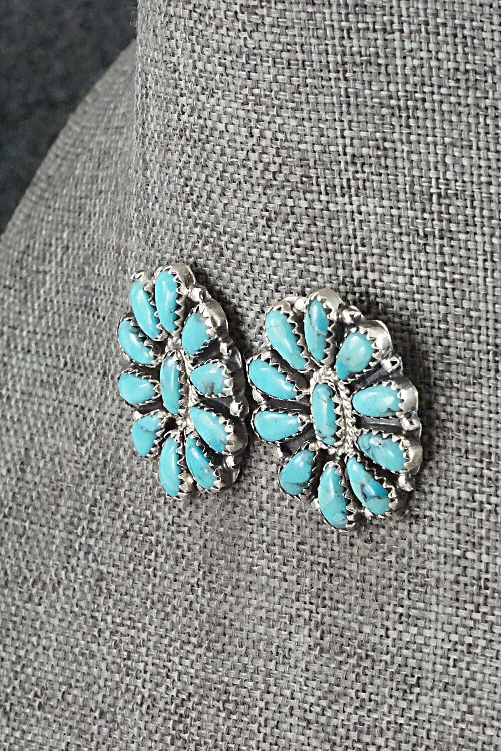 Turquoise & Sterling Silver Squash Blossom Set - Zeita Begay