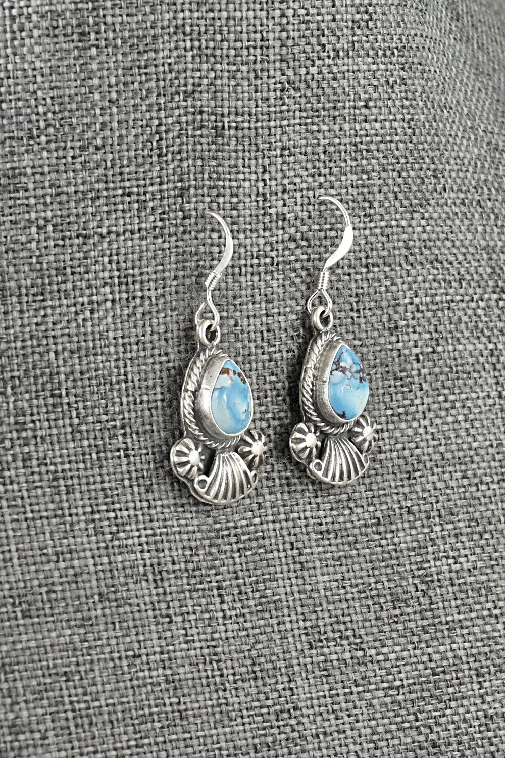 Turquoise & Sterling Silver Earrings - Verley Betone