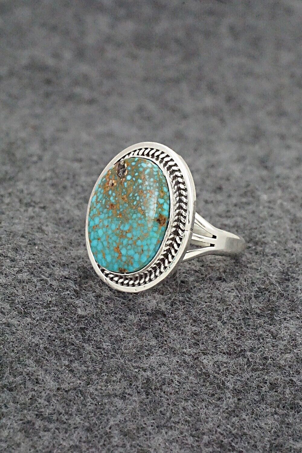 Turquoise & Sterling Silver Ring - Daniel Benally - Size 7.75