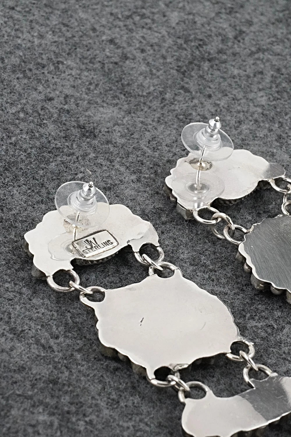 Coral & Sterling Silver Earrings - Justina Wilson