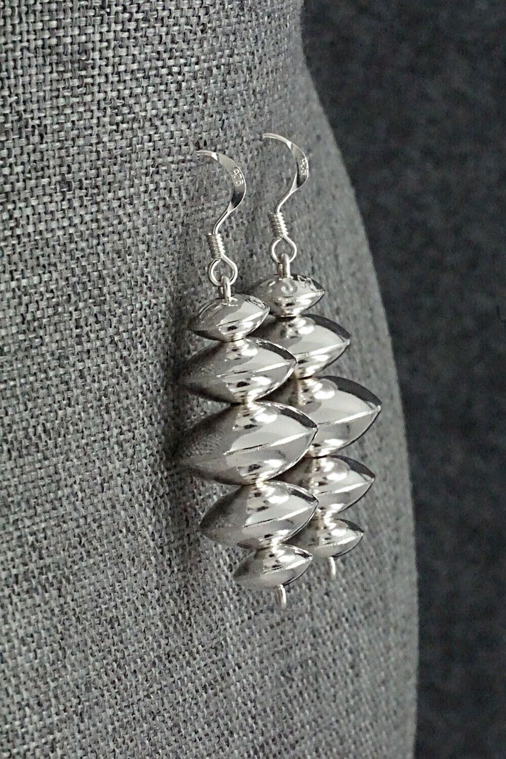 Sterling Silver Navajo Pearl Earrings - Preston Haley