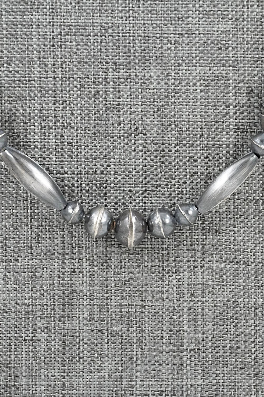 Sterling Silver Navajo Pearl Necklace 22" - Vintage