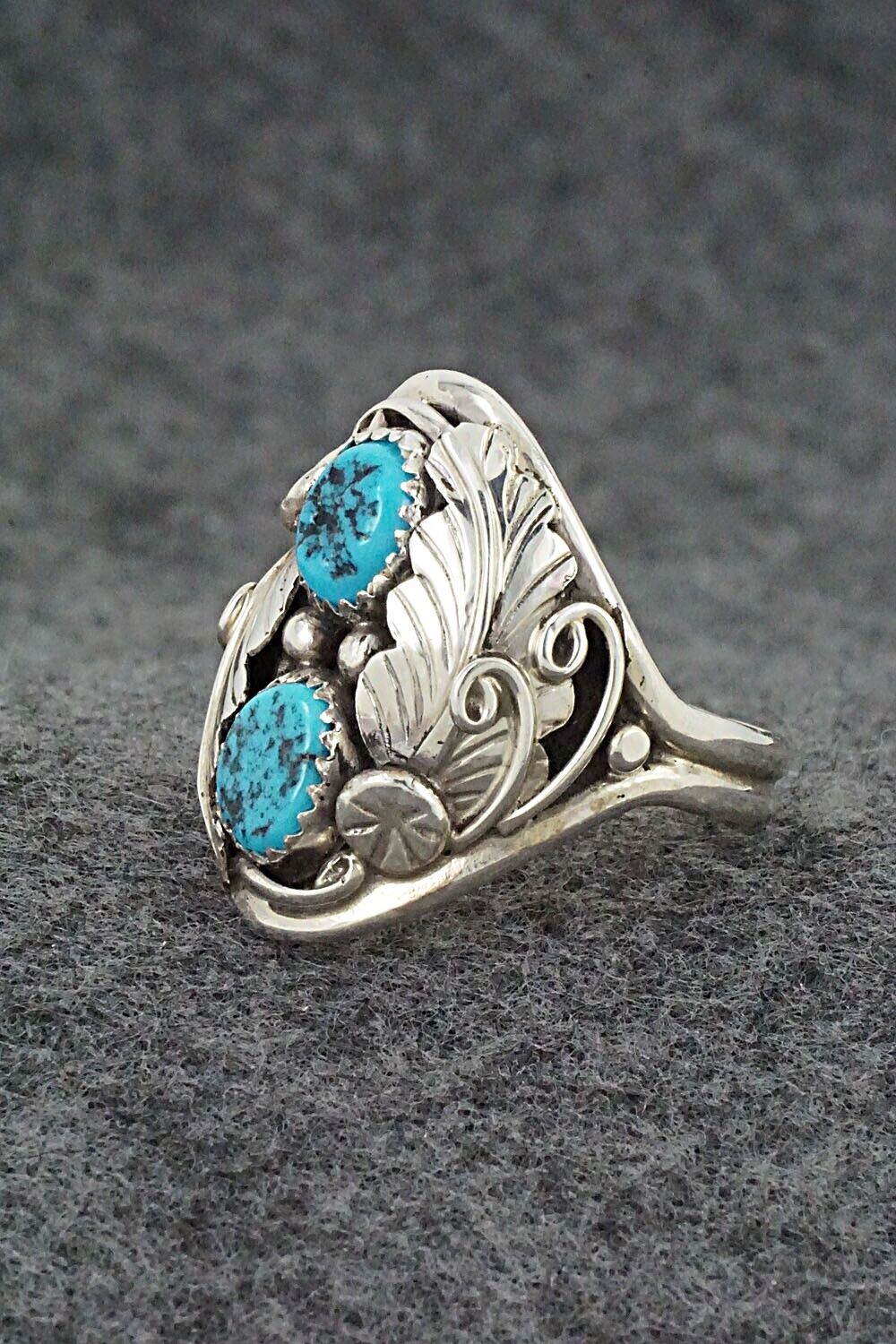 Turquoise & Sterling Silver Ring - Lorena Brown - Size 11