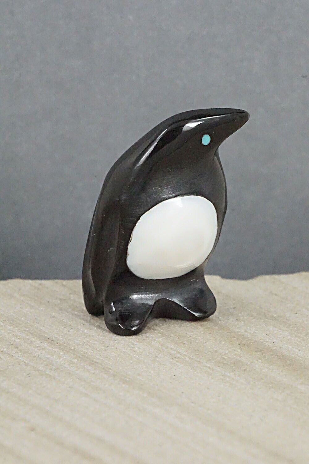 Penguin Zuni Fetish Carving - Calvert Bowannie