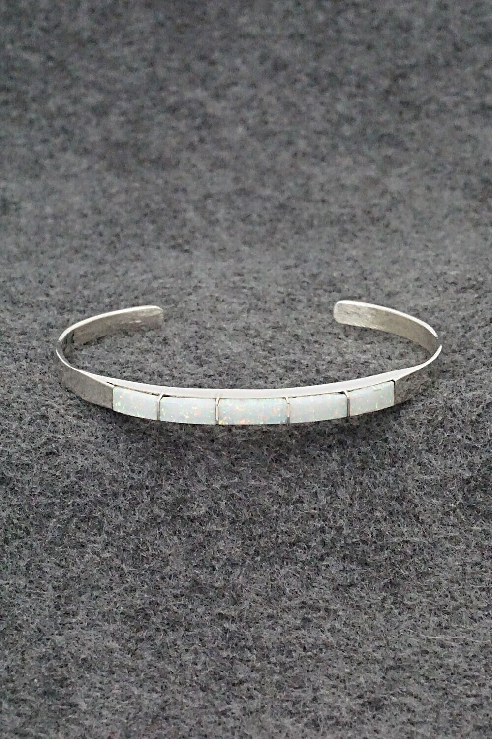 Opalite & Sterling Silver Inlay Bracelet - Phyllis Albert