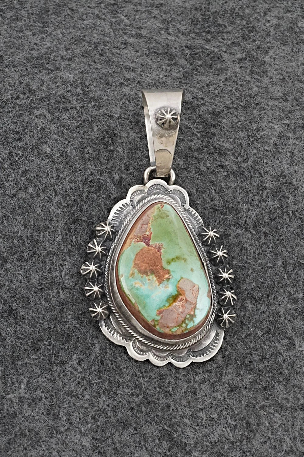 Turquoise & Sterling Silver Pendant - Darrin Livingston