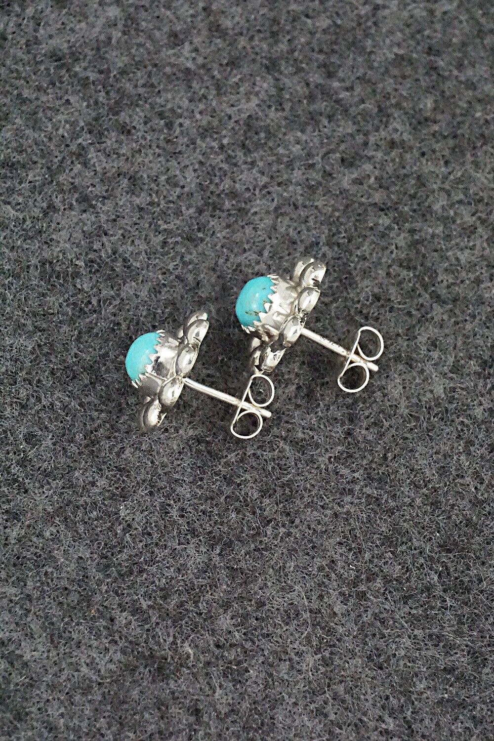 Turquoise & Sterling Silver Earrings - Elvera Towne