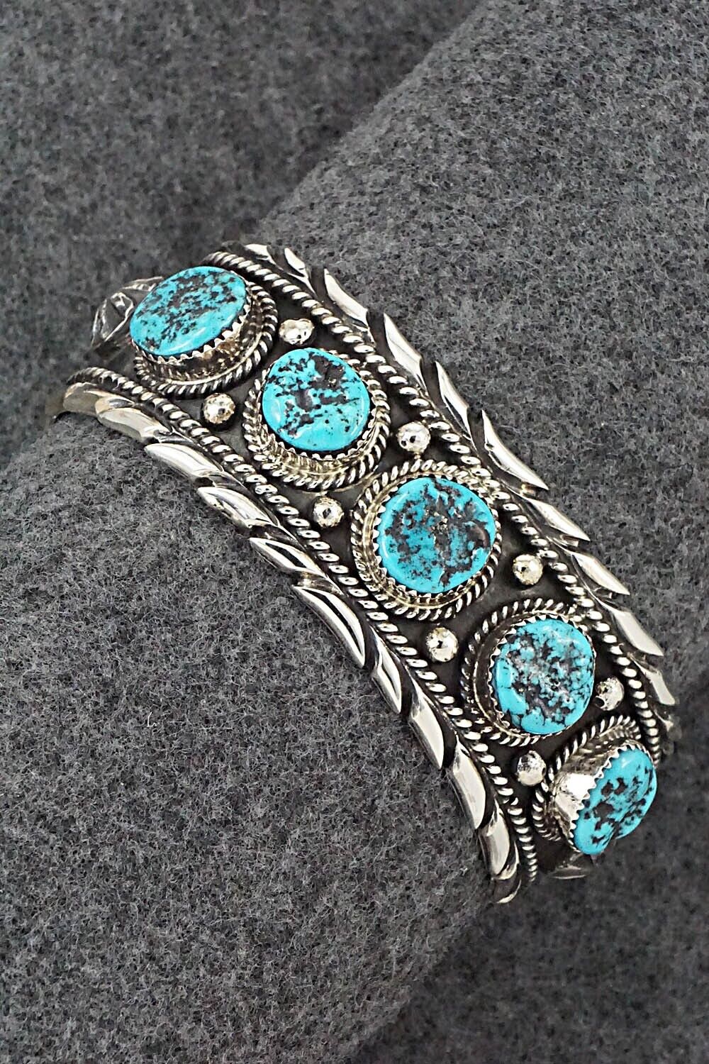 Turquoise and Sterling Silver Bracelet - Vernon Johnson