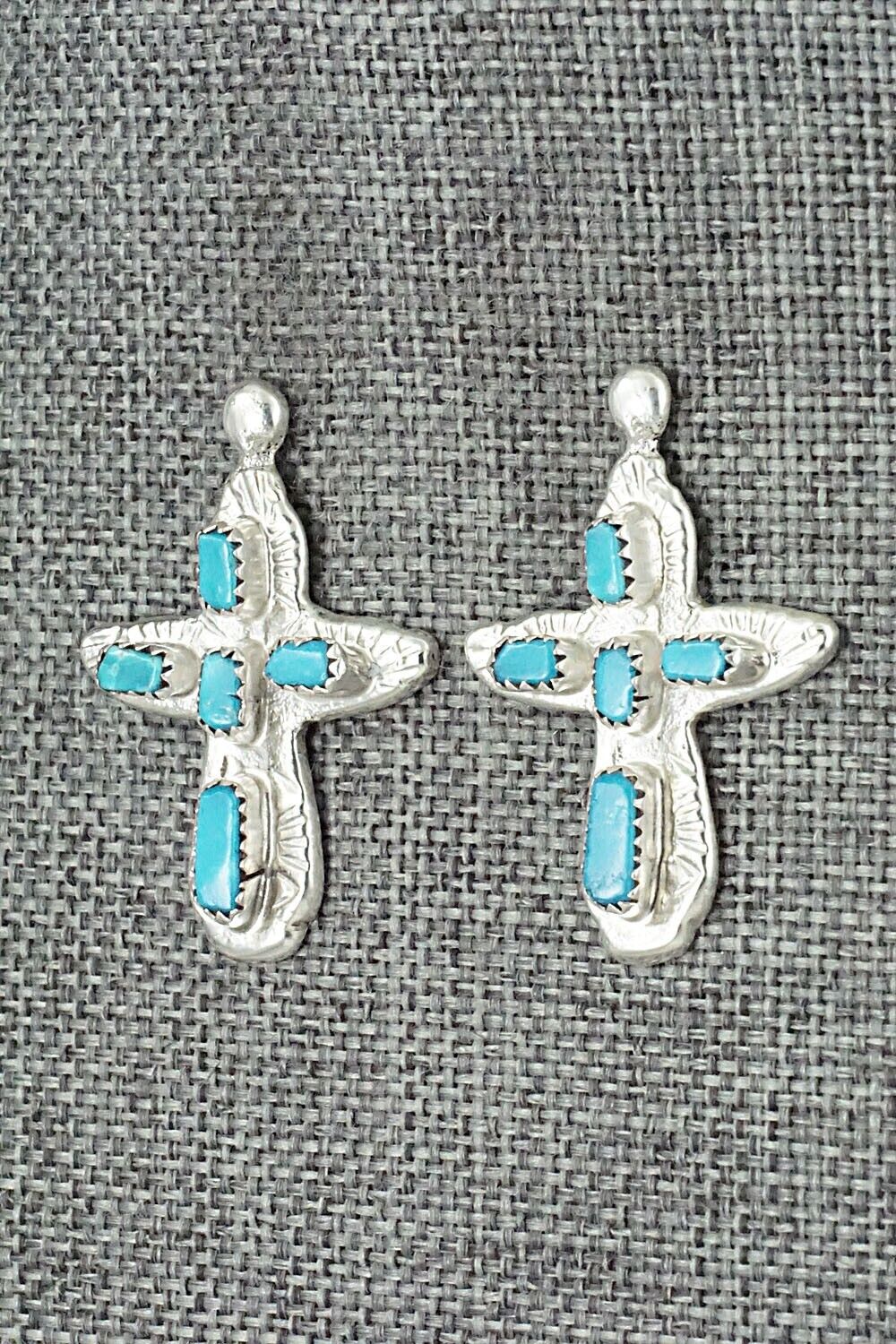 Turquoise & Sterling Silver Earrings - Verona Quam