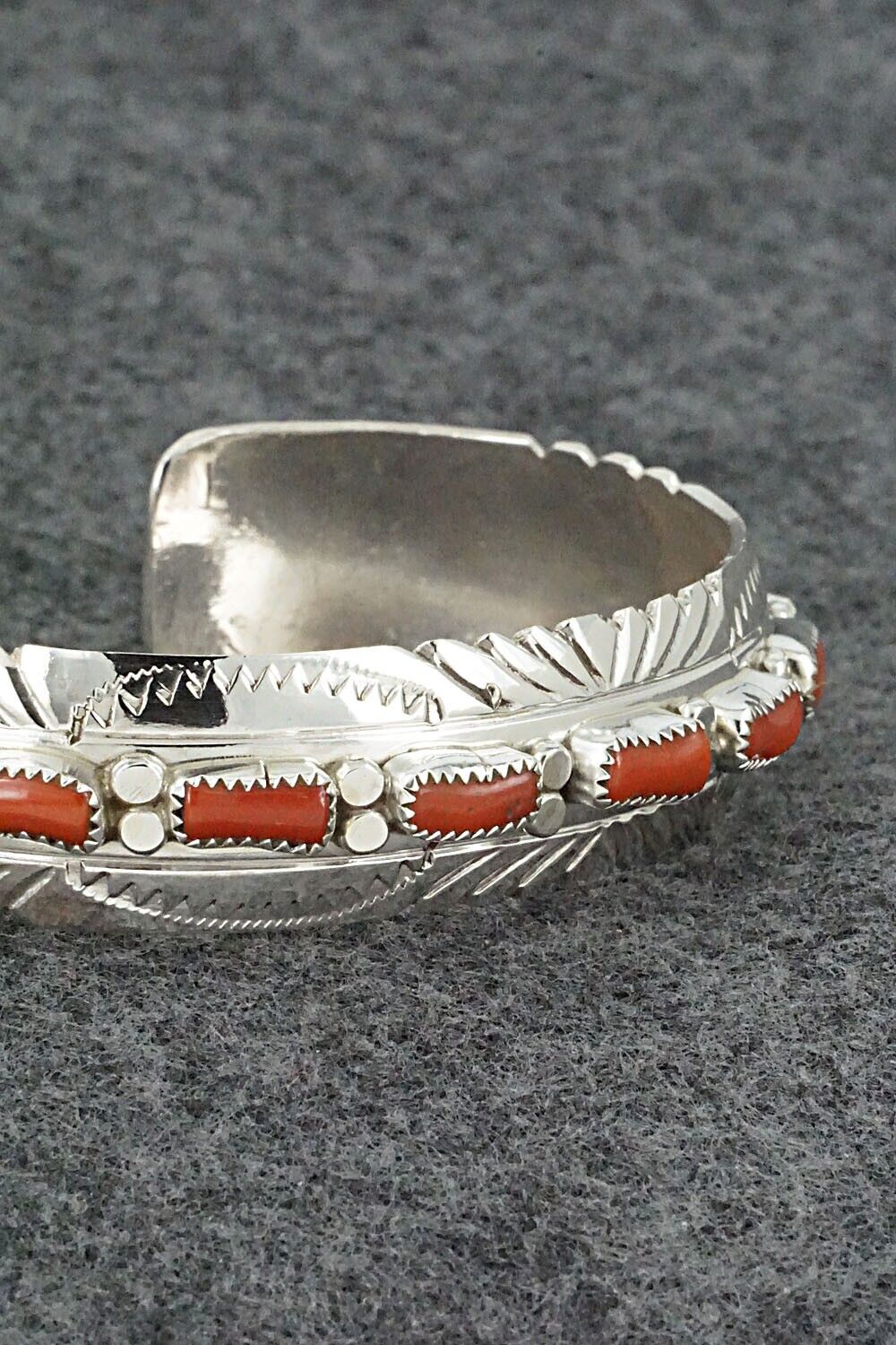 Coral & Sterling Silver Bracelet - David Segar