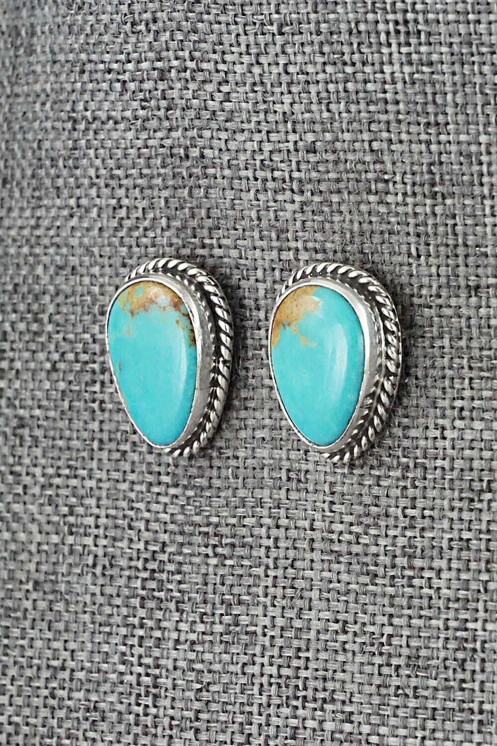 Turquoise & Sterling Silver Earrings - Marco Begaye