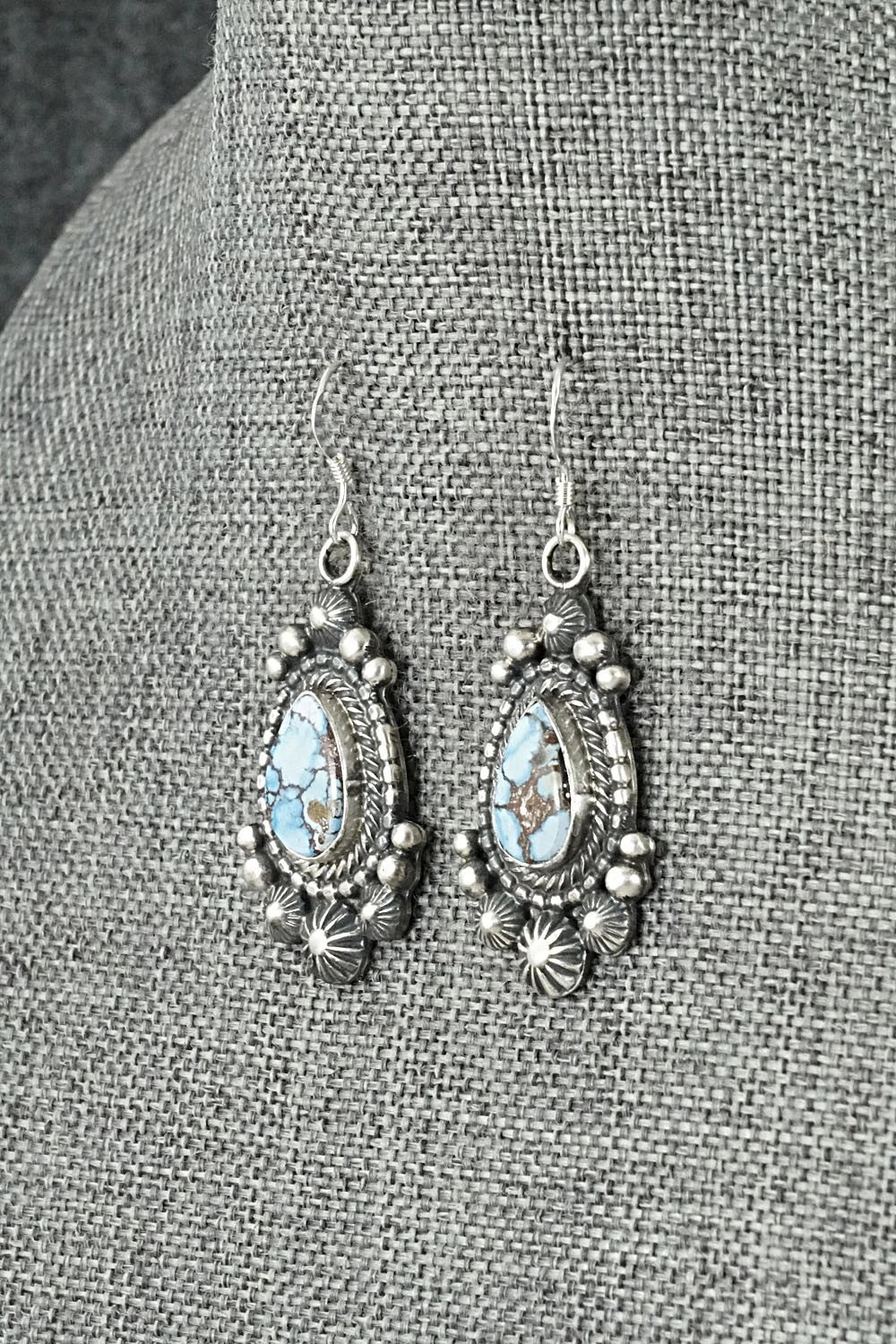 Turquoise & Sterling Silver Squash Blossom Set - Tom Lewis