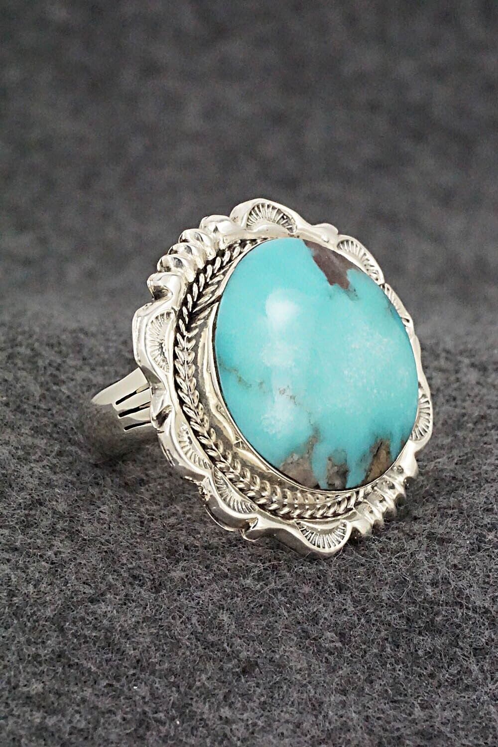 Turquoise & Sterling Silver Ring - Emerson Delgarito - Size 9
