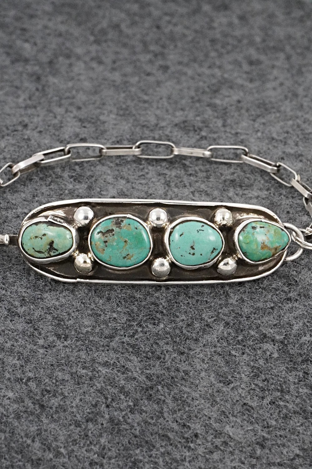 Turquoise & Sterling Silver Bracelet - Priscilla Reeder