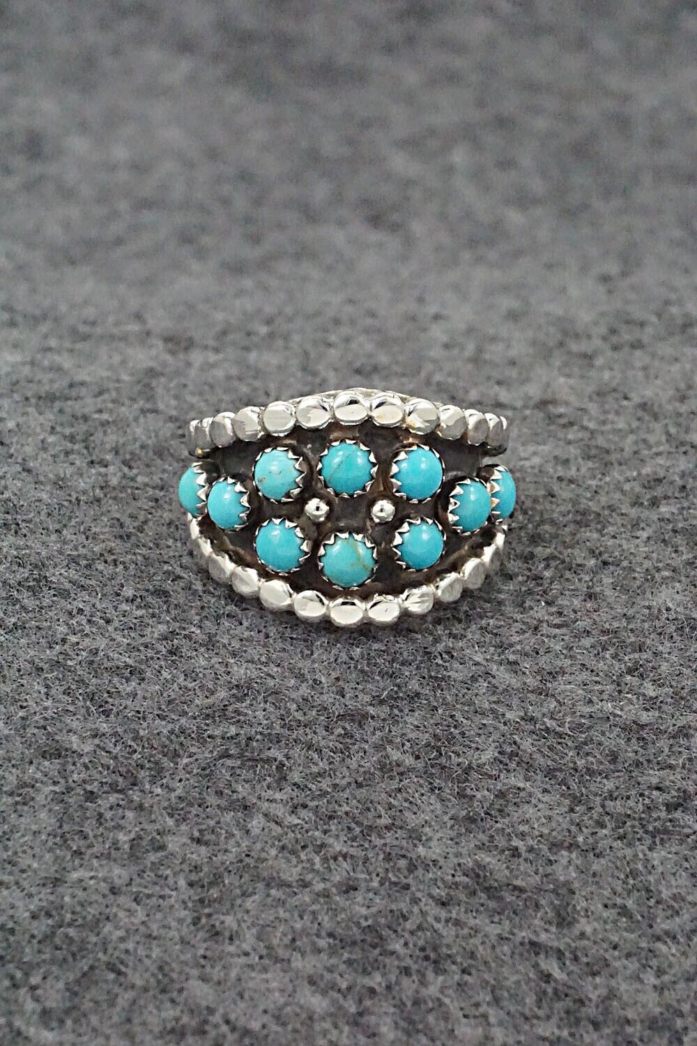 Turquoise & Sterling Silver Ring - Thomas Yazzie - Size 9