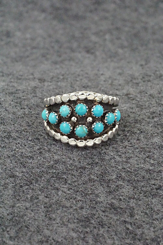 Turquoise & Sterling Silver Ring - Thomas Yazzie - Size 9