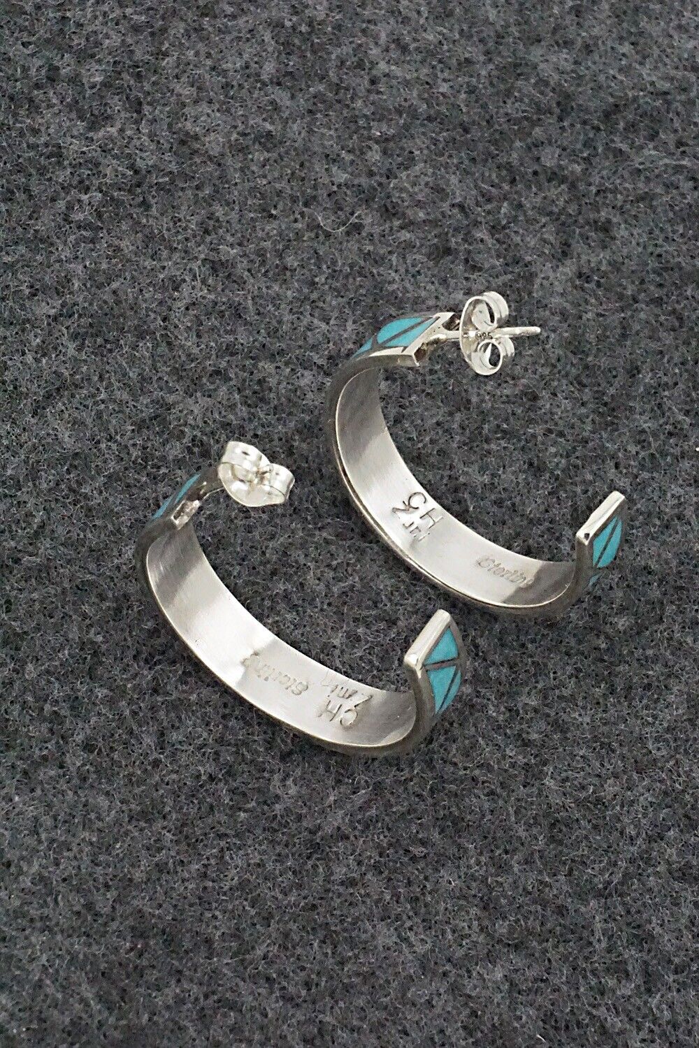 Turquoise & Sterling Silver Earrings - Claudine Haloo