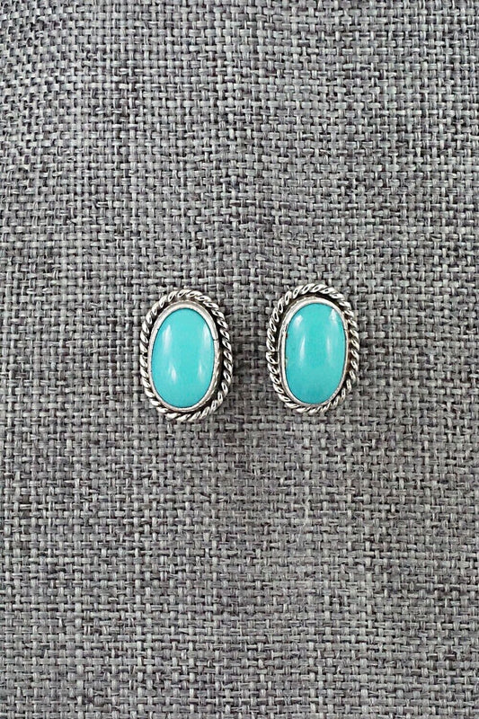 Turquoise & Sterling Silver Earrings - Marco Begaye