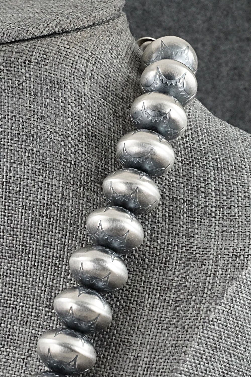 Sterling Silver Navajo Pearl Necklace 24" - Bryannen Halwood