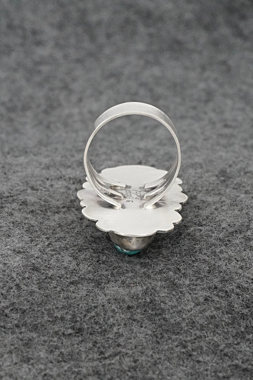 Turquoise & Sterling Silver Ring - Bobby Johnson - Size 9