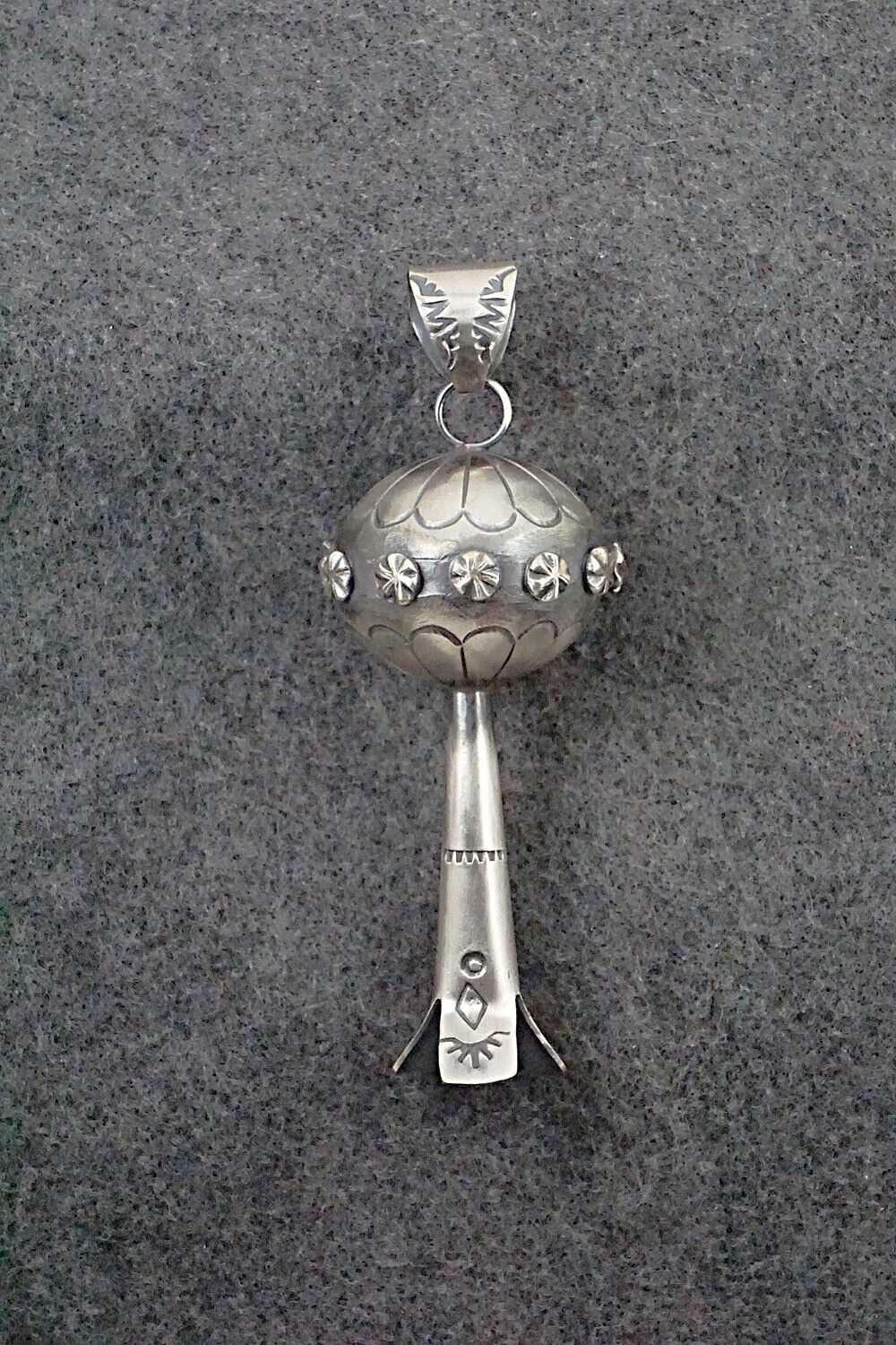 Sterling Silver Blossom Pendant - Tim Yazzie
