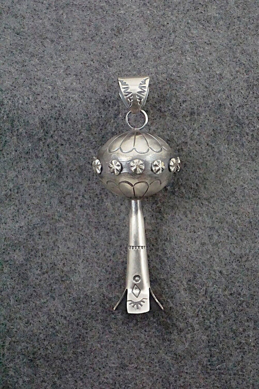 Sterling Silver Blossom Pendant - Tim Yazzie