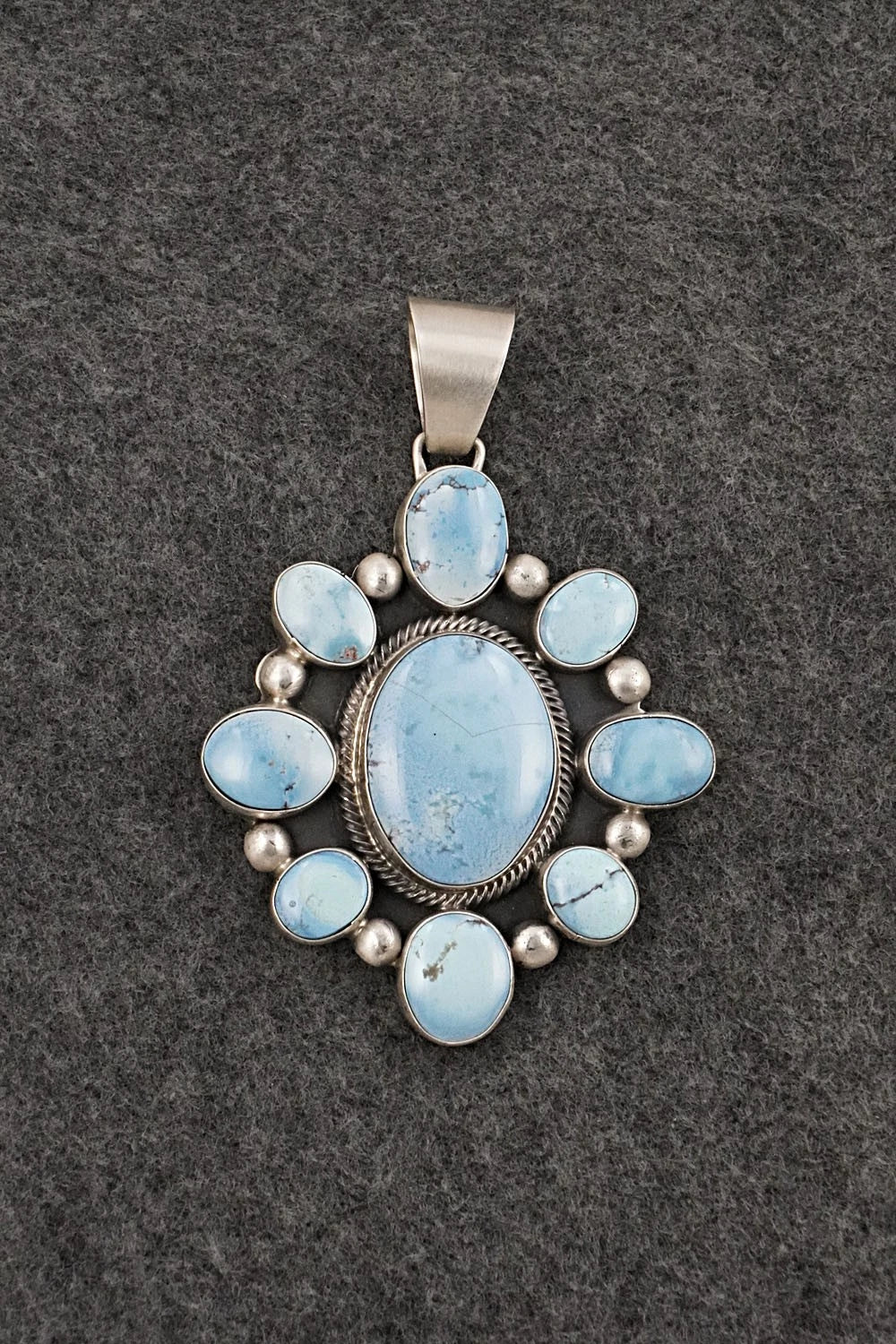 Turquoise & Sterling Silver Pendant and Earrings Set - Bobby Johnson