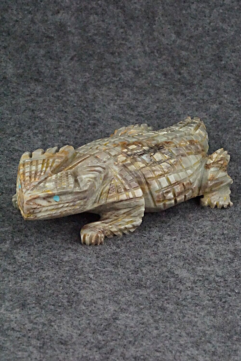 Horned Toad Zuni Fetish Carving - Tony Mackel
