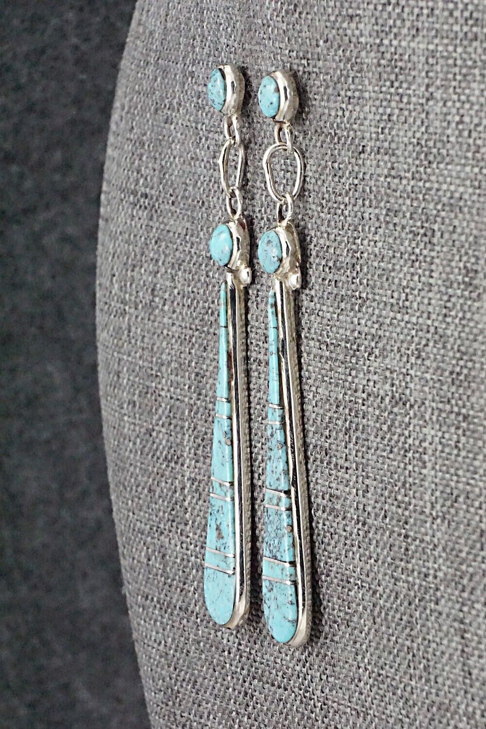 Turquoise & Sterling Silver Earrings - Terrance Panteah