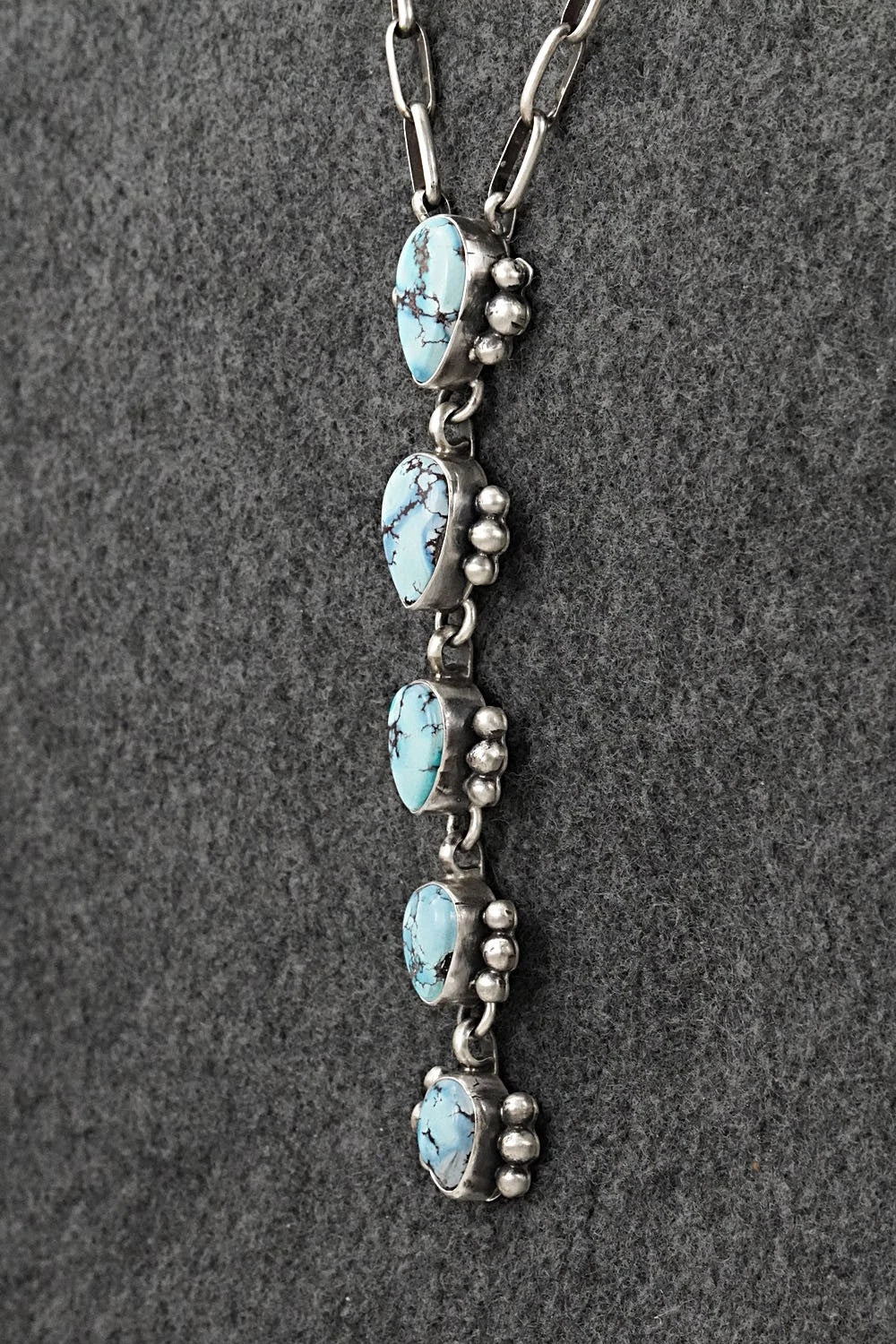 Turquoise & Sterling Silver Necklace - Bobby Johnson