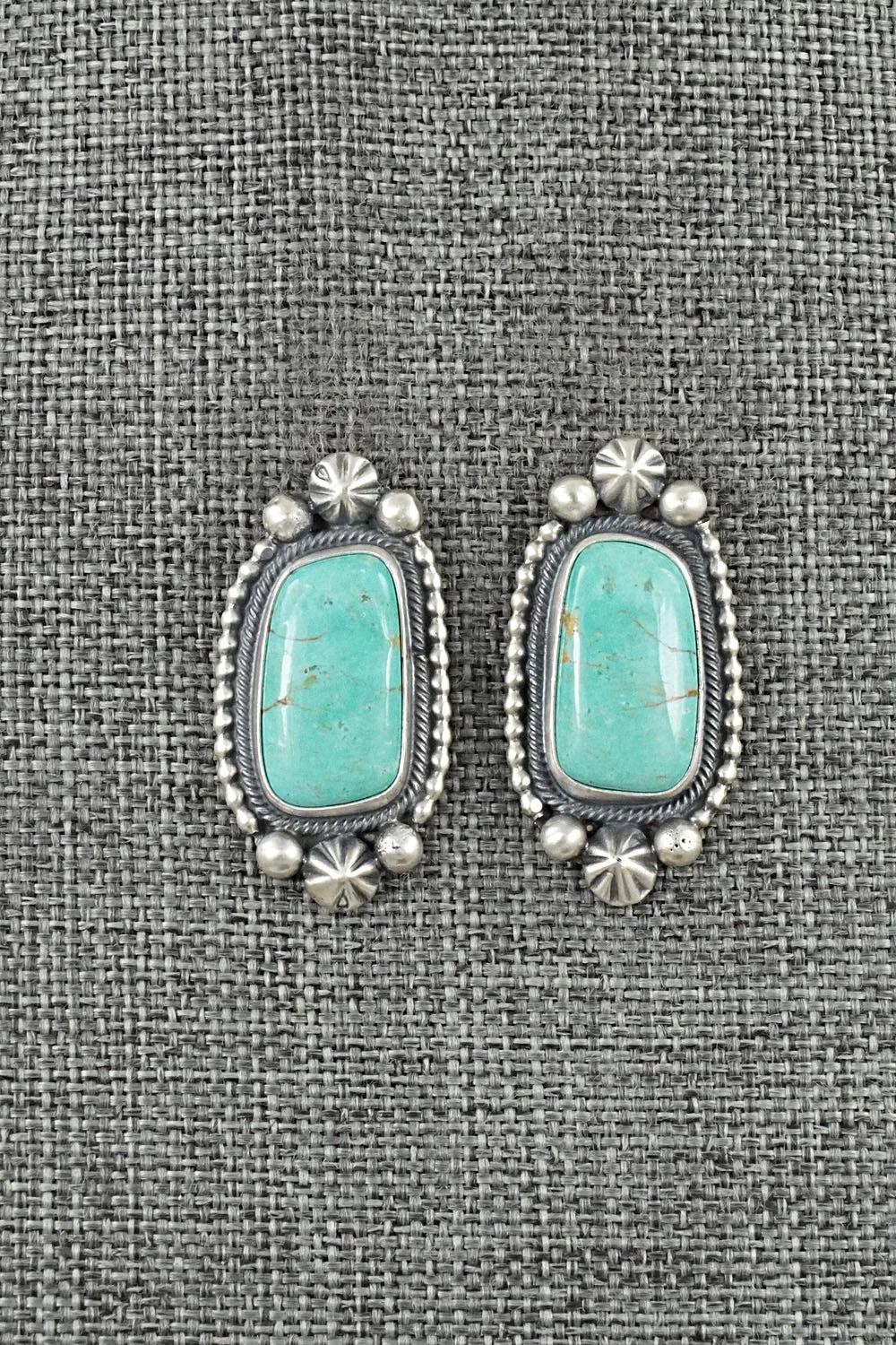 Turquoise & Sterling Silver Earrings - Darrin Livingston