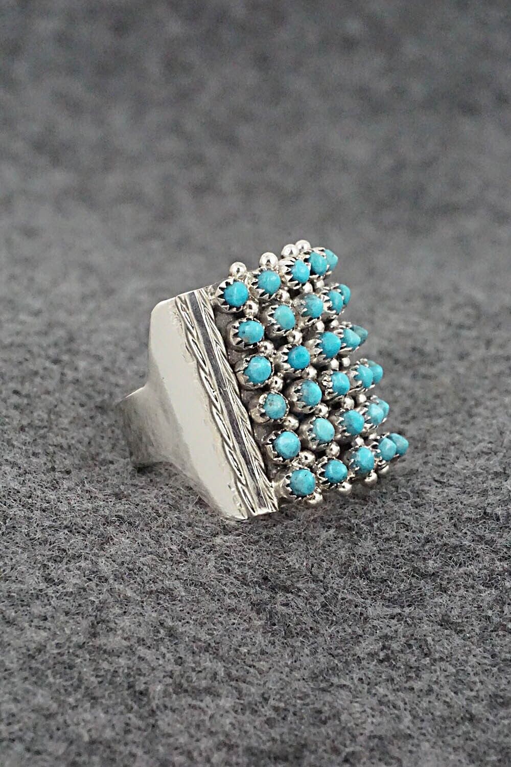 Turquoise & Sterling Silver Ring - Stephen Haloo - Size 8.5