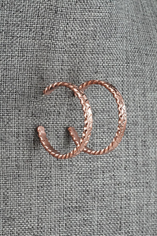 Copper Hoop Earrings - Elaine Tahe