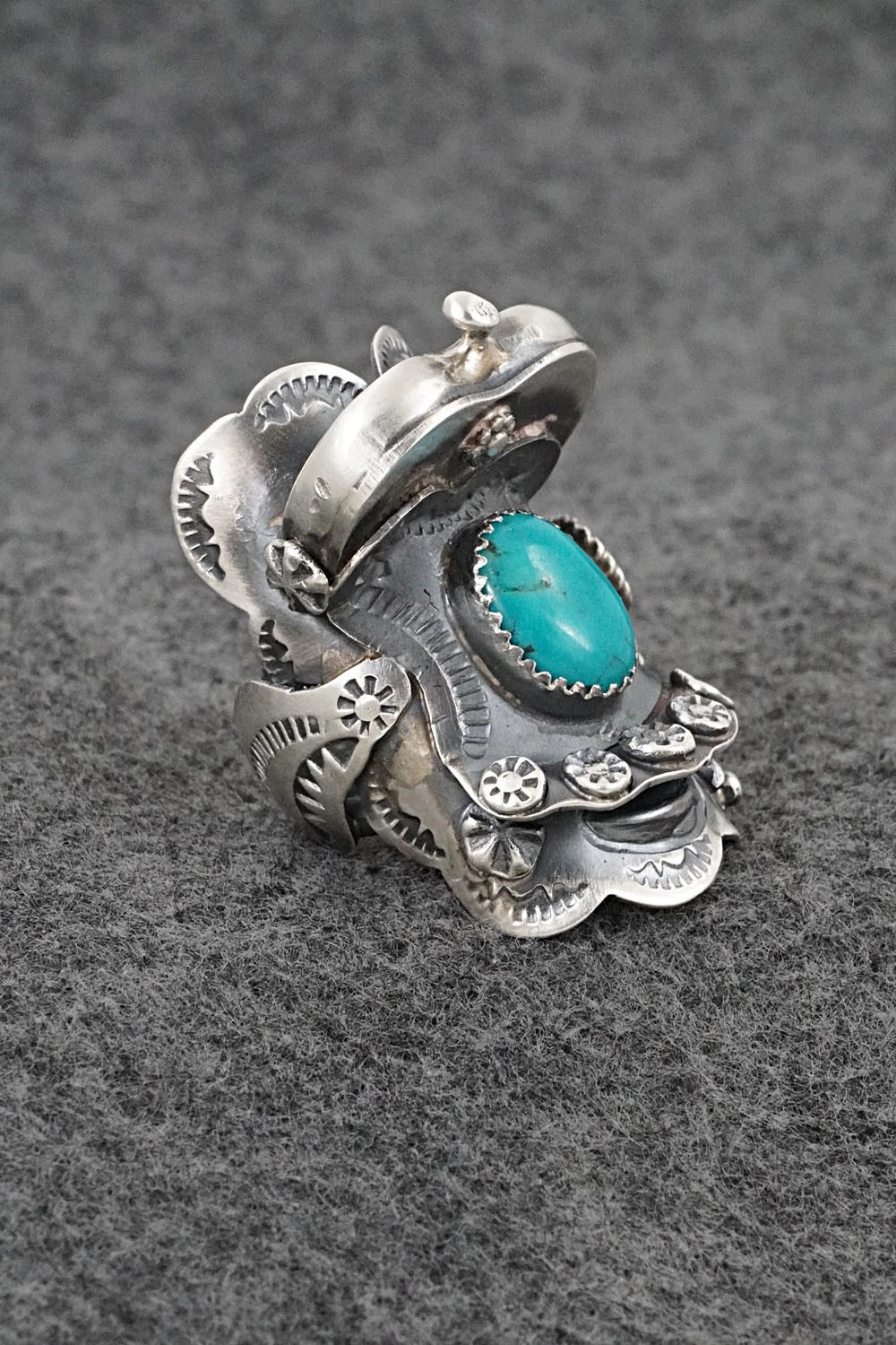 Turquoise & Sterling Silver Ring - Tim Yazzie - Size 8
