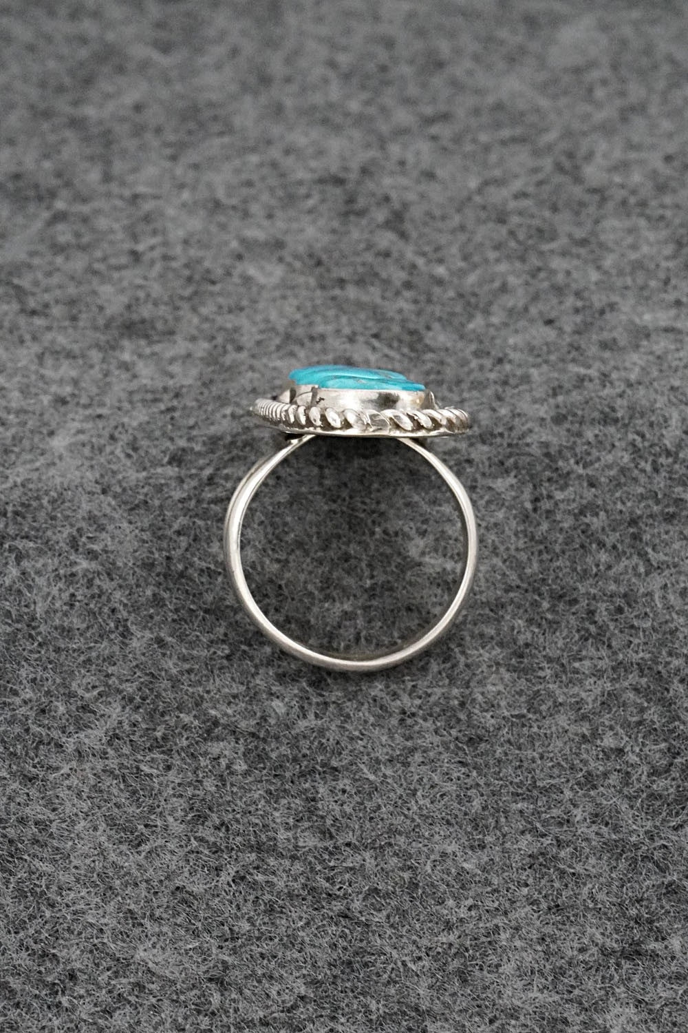 Turquoise & Sterling Silver Ring - Priscilla Reeder - Size 7.5