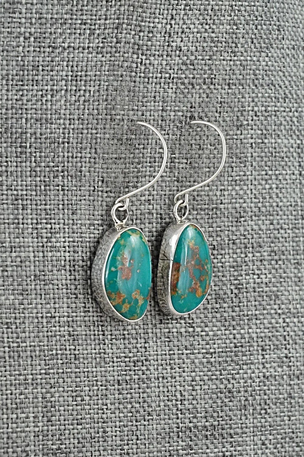 Turquoise & Sterling Silver Earrings - Rosemary Saunders