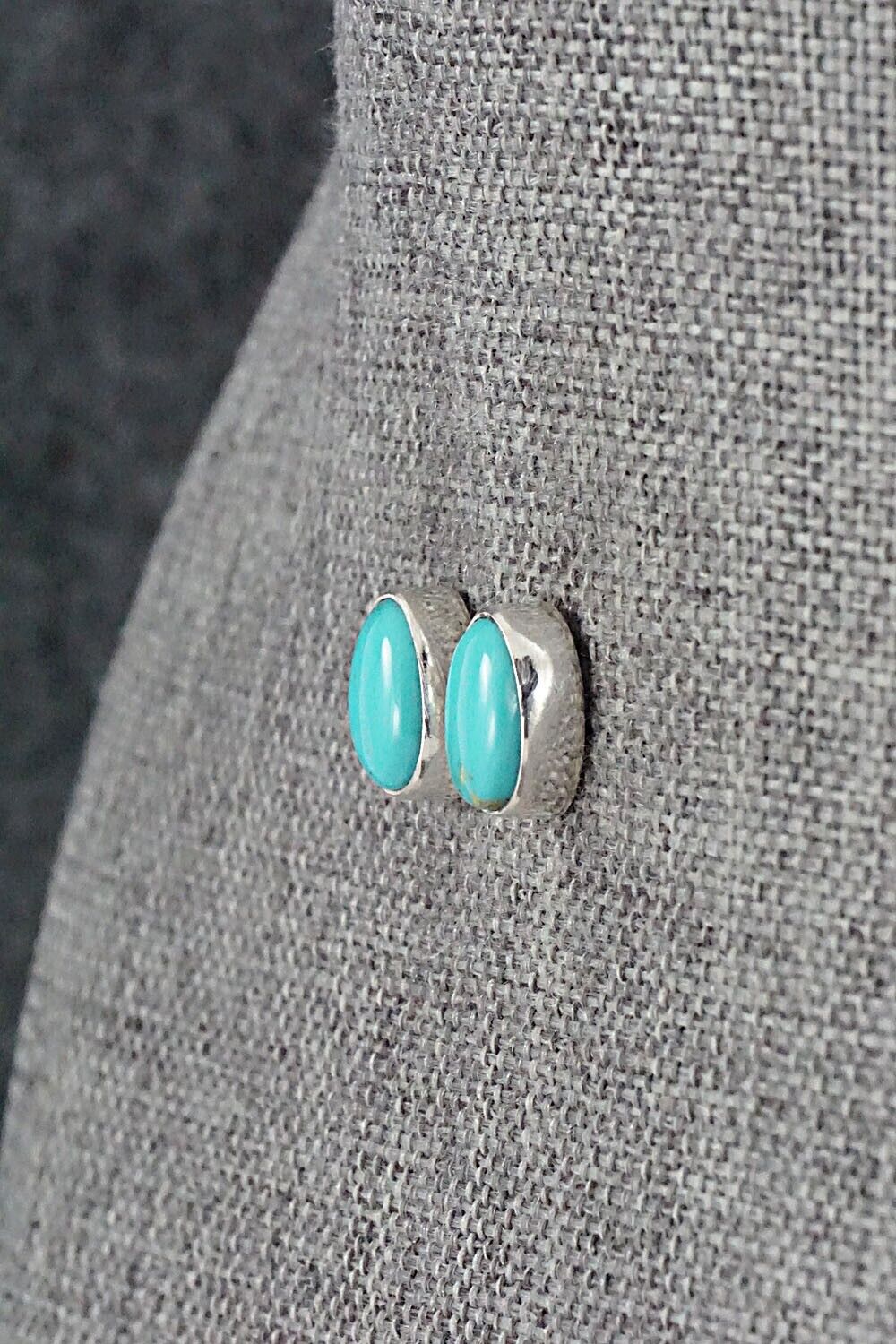 Turquoise & Sterling Silver Earrings - Marco Begaye